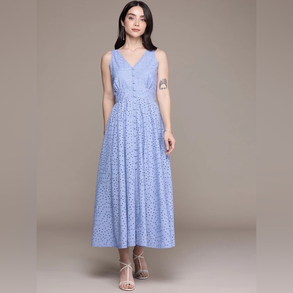 Venus periwinkle blue eyelet overdress